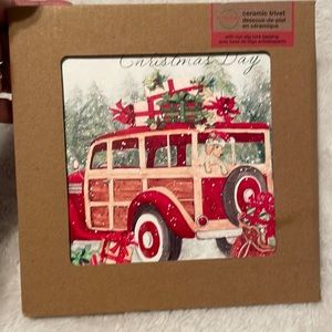 Christmas ceramic Trivet NIB